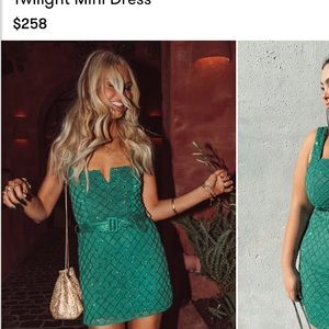 Show Me Your Mumu Twilight Dress. Brand new, tags on.  Beautiful emerald green.